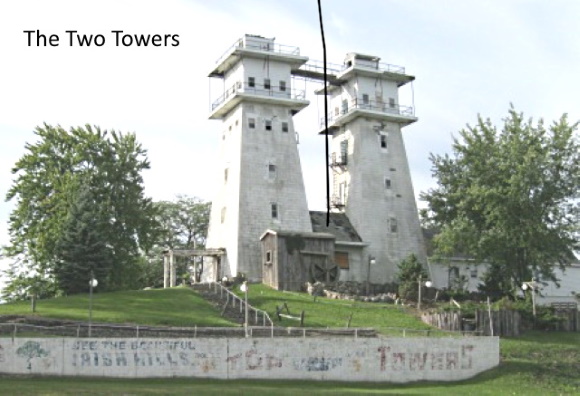 the two towers of the Michigan Irish Hills